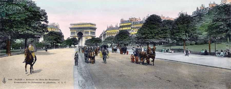 1900 Avenue du Boise de Boulogne, Paris, France Painting by Historic Image