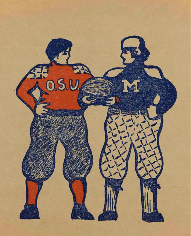 1901 Michigan vs. Ohio State Mixed Media by Row One Brand