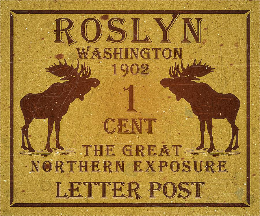 1902 - Roslyn - One Cent - Pineapple - Letter Post - Mail Art Post Digital Art by Fred Larucci