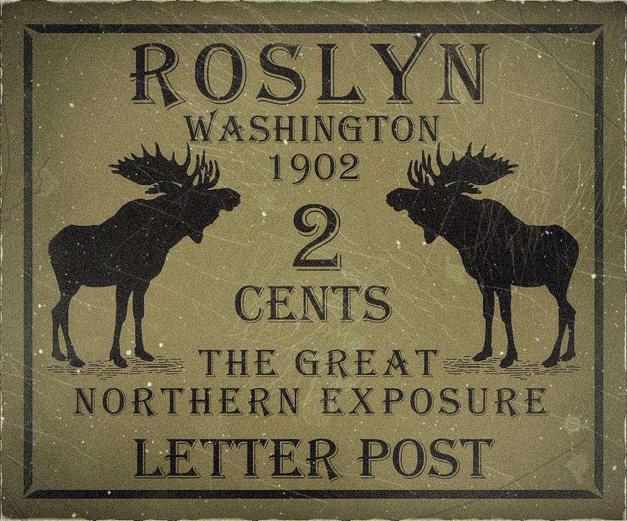 1902 - Roslyn - Two Cents Letter Post - Mail Art Post Digital Art by Fred Larucci