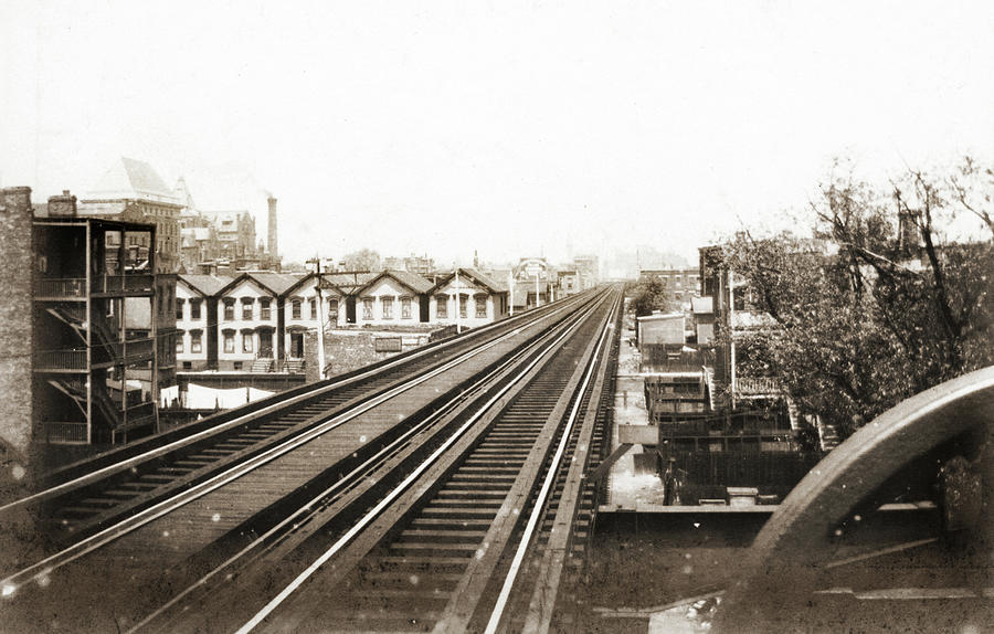 1903 Chicago Elevated Train Photograph by Marilyn Hunt