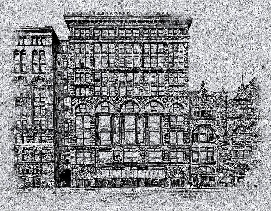 1903 Chicago Fine Arts Building, Michigan Avenue Digital Art By Bob 