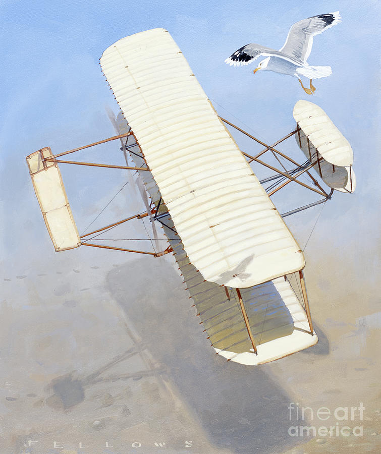 Wright Flyer Painting by Jack Fellows