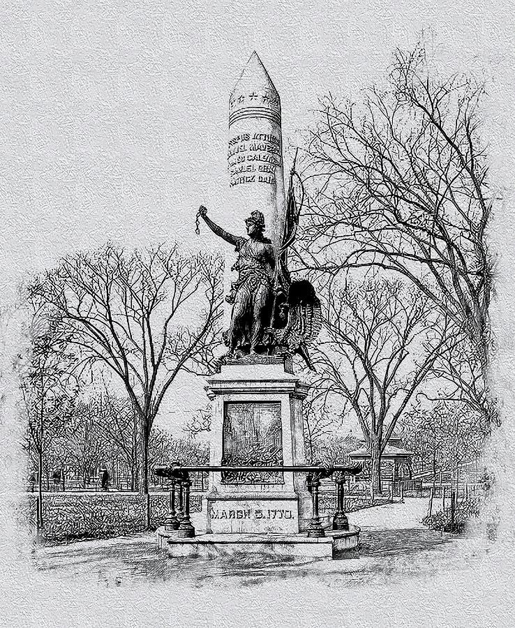 1904 Boston Massacre Monument, Boston, Mass. Digital Art by Bob ...