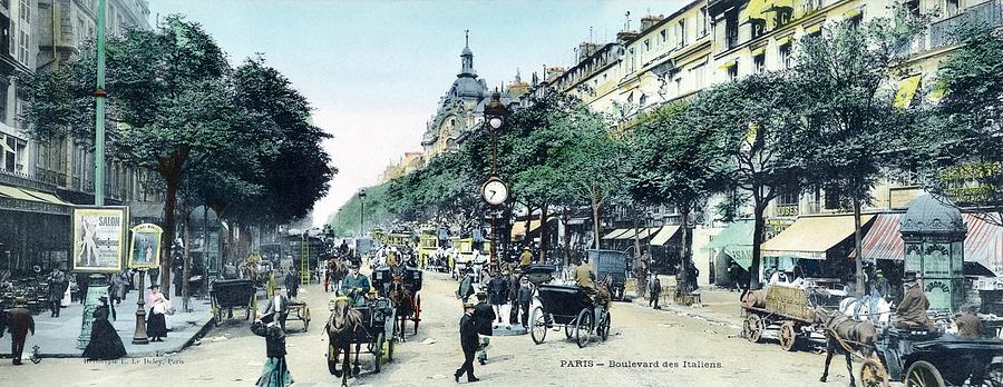 1904 Boulevard des Italiens, Paris, France Painting by Historic Image