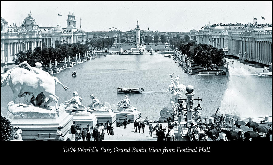 1904 Worlds Fair, Grand Basin View from Festival Hall Photograph by A Macarthur Gurmankin