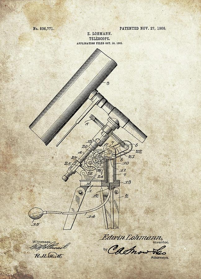 1906 Telescope Patent Drawing