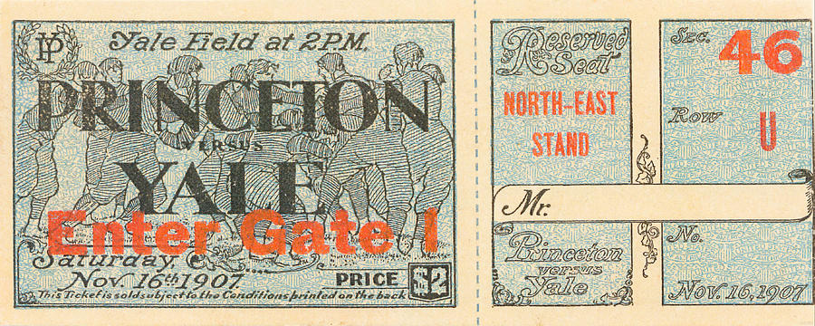 1907 Princeton vs. Yale Mixed Media by Row One Brand