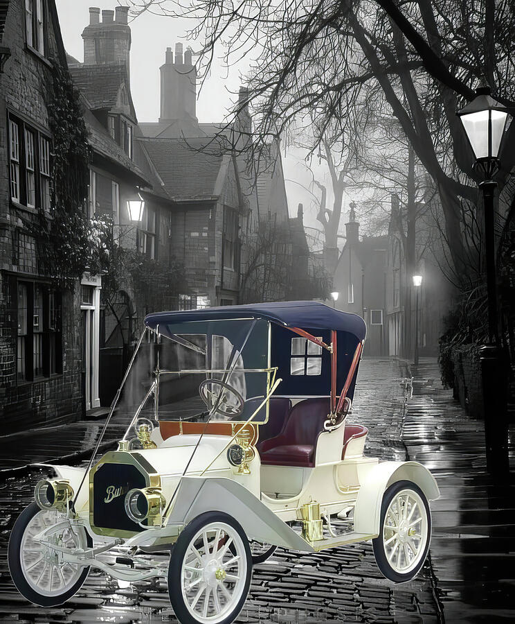 Automobile Photograph - 1908 Buick in white  by John Straton