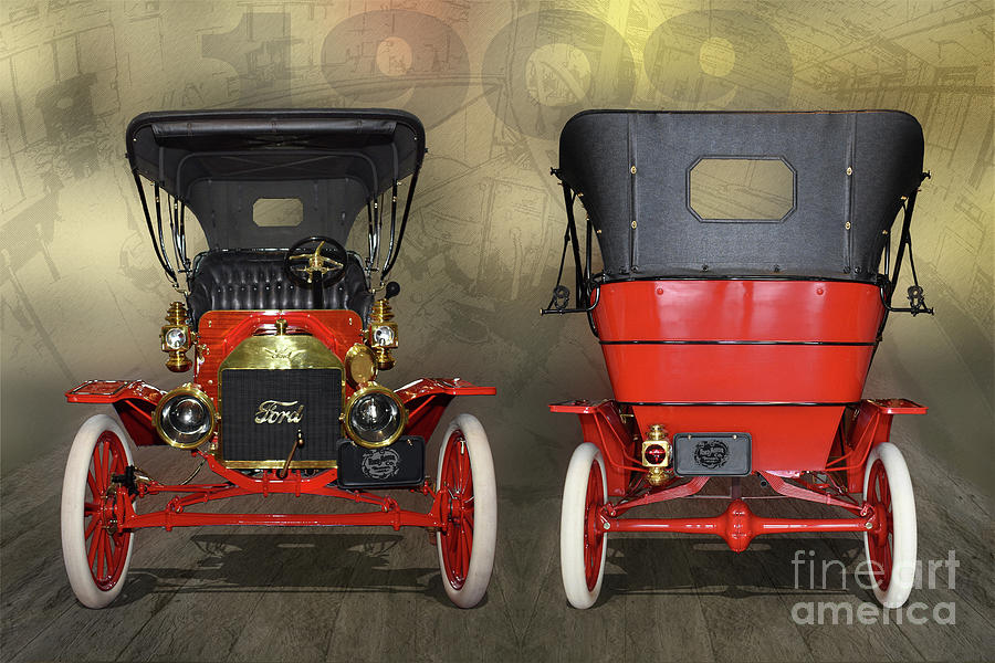 1909 Ford Model T Touring Carriage Digital Art by Anthony Ellis