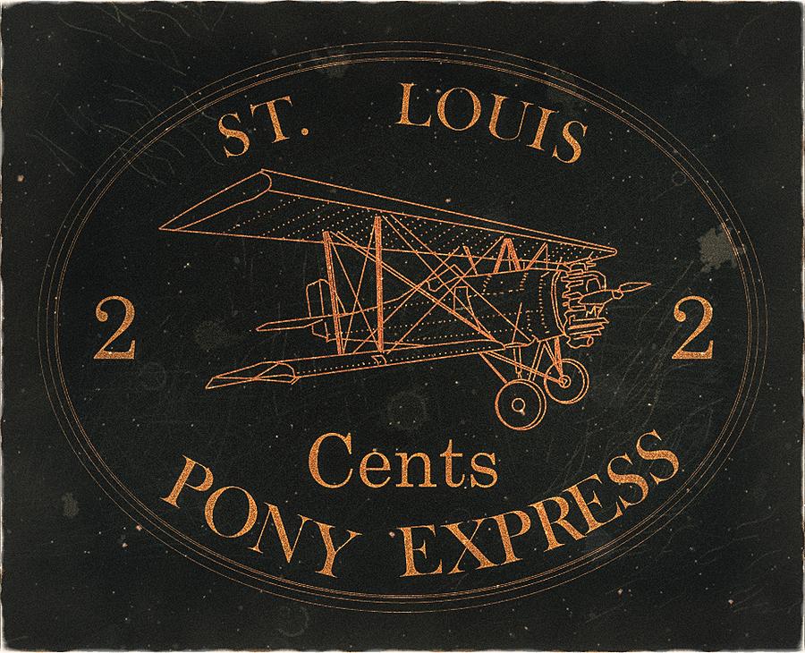 1909 - St Louis Pony Express - 2cts. Mail Art Post Digital Art by Fred Larucci