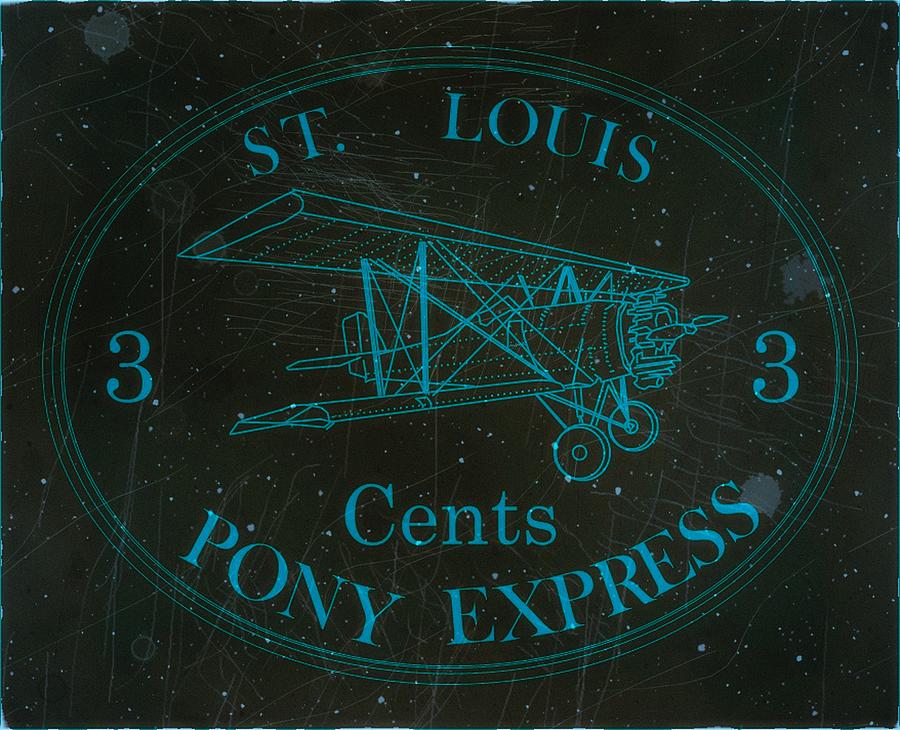 1909 - St Louis Pony Express - 3cts. Mail Art Post Digital Art by Fred Larucci