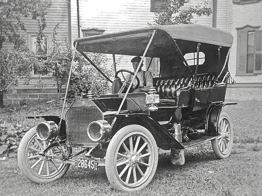 1910 EMF Antique Car Vintage Photo Photograph by DK Digital | Pixels