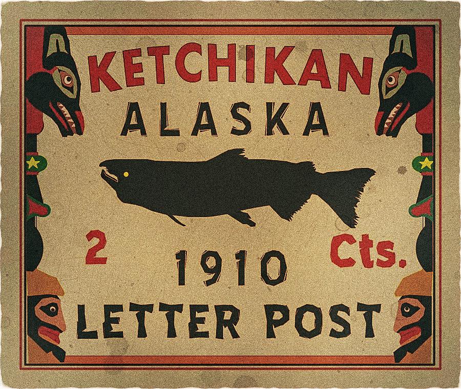1910 Ketchikan Alaska 2cts.Letter Post - Original Edition Digital Art by Fred Larucci