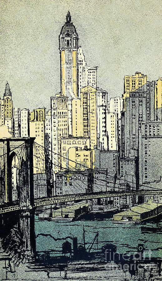 1911 - New York Skyline Modified Digital Art by Julien Coallier - Fine ...