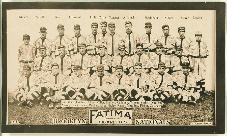 1913 Broooklyn Dodgers Tobacco Card Photograph by Bellesouth Studio