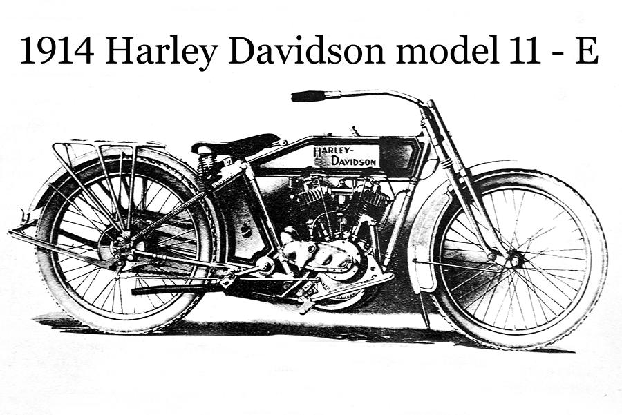 1914 Harley Davidson model 11 E Photograph by David Lee Thompson