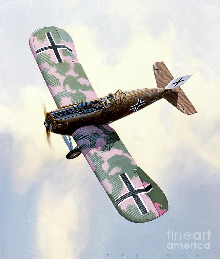 Junkers J-1 Blechesel Painting by Jack Fellows
