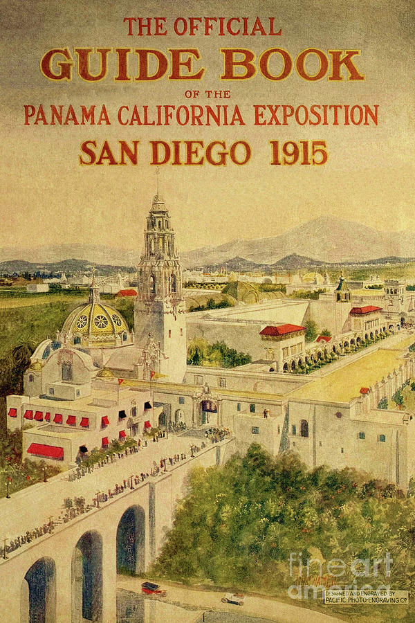 Vintage Drawing - 1915 Panama California Exposition by Heidi De Leeuw