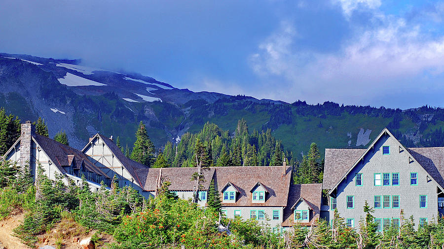Paradise Inn on Mount Rainier Photograph by Connie Fox