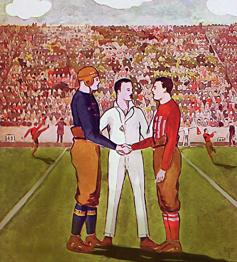 1919 Michigan vs. Ohio State Football Art Mixed Media by Row One Brand