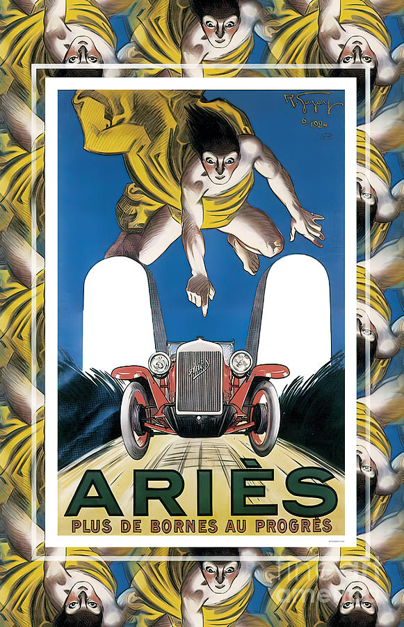 1920 Aries Automobiles Painting by Robert Gazay