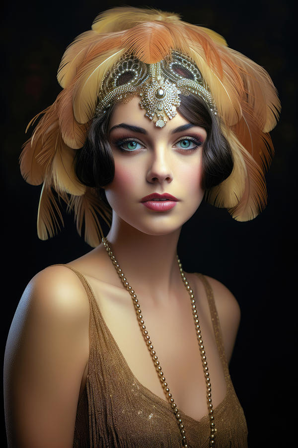 1920s Flapper Woman 17 Digital Art by Matthias Hauser 1920s Flapper Woman 17 Digital Art by Matthias Hauser