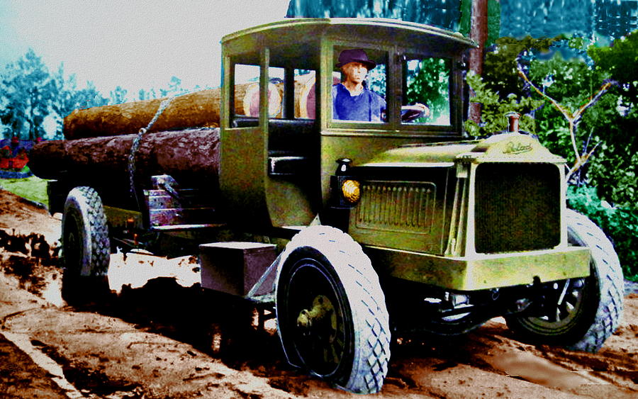 1921 Packard Truck Digital Art by Cliff Wilson