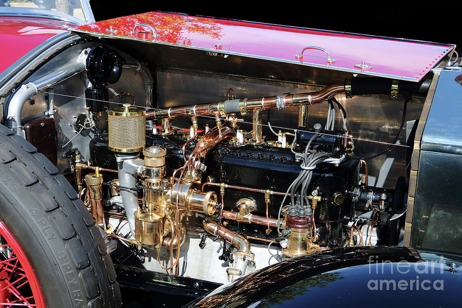 Classic Cars Photograph - 1923 Rolls-Royce Engine by Earl Johnson