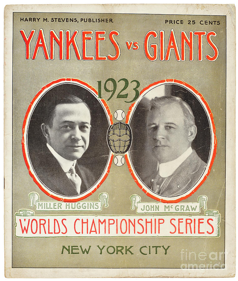 1923 World Series Program Digital Art