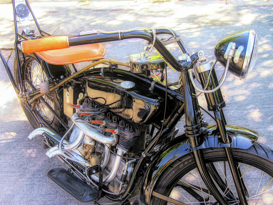 1924 Ace Four Motorcycle Photograph by DK Digital | Fine Art America