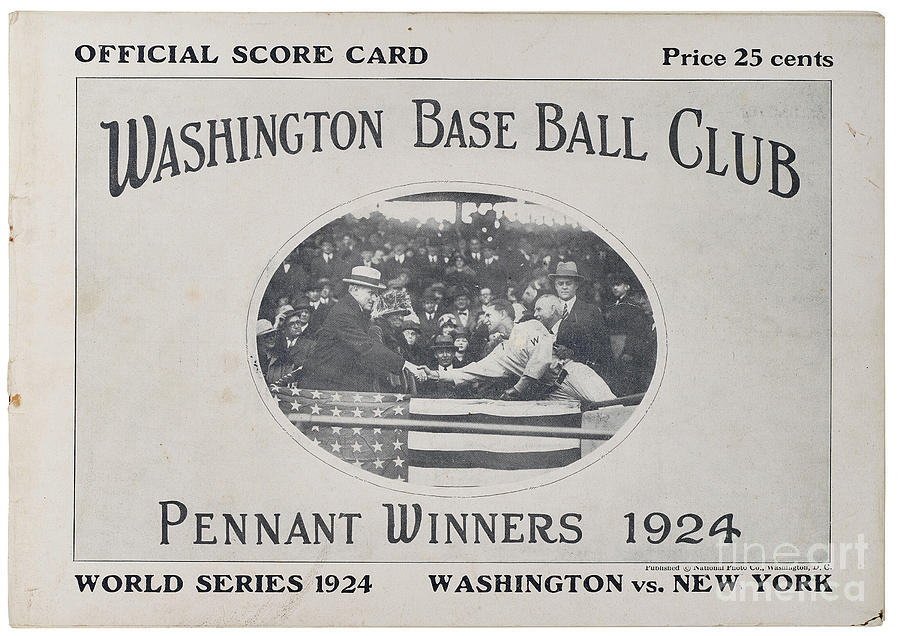1924 World Series Program - Official Score Card Digital Art