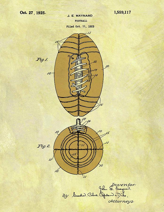1925 Football Patent Drawing
