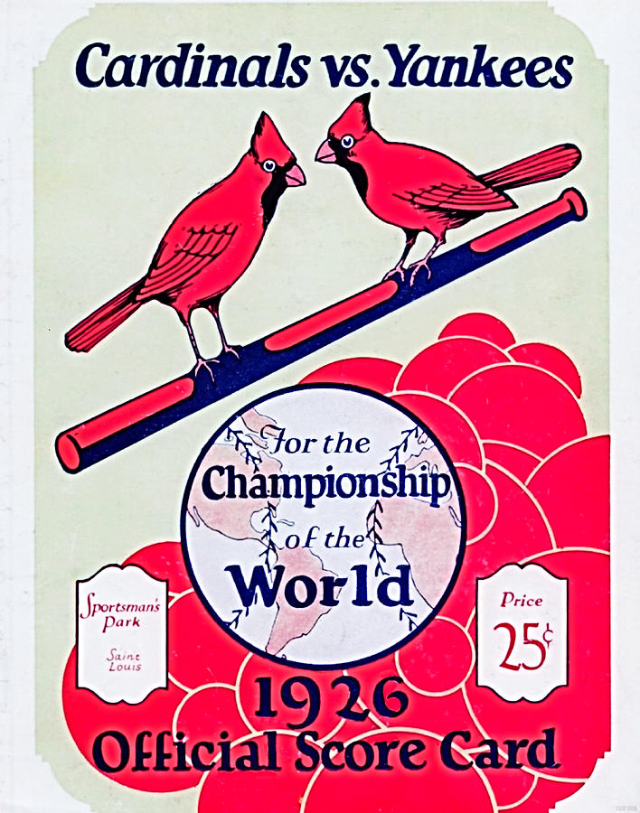 1926 World Series Score Card Mixed Media by Row One Brand