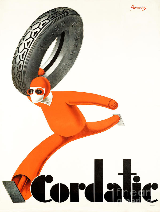 1927 Advertisement Cordatic Tires Painting by Robert Bereny