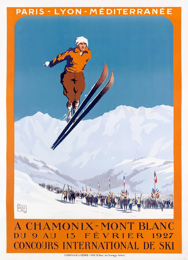 Chamonix Winter Sports Poster