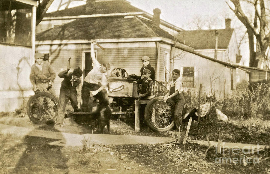 1927 Model T Ford Repair Shop Photograph by Ron Long