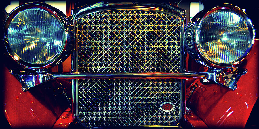 1928 Packard 4-43 Grill And Headlights Photograph