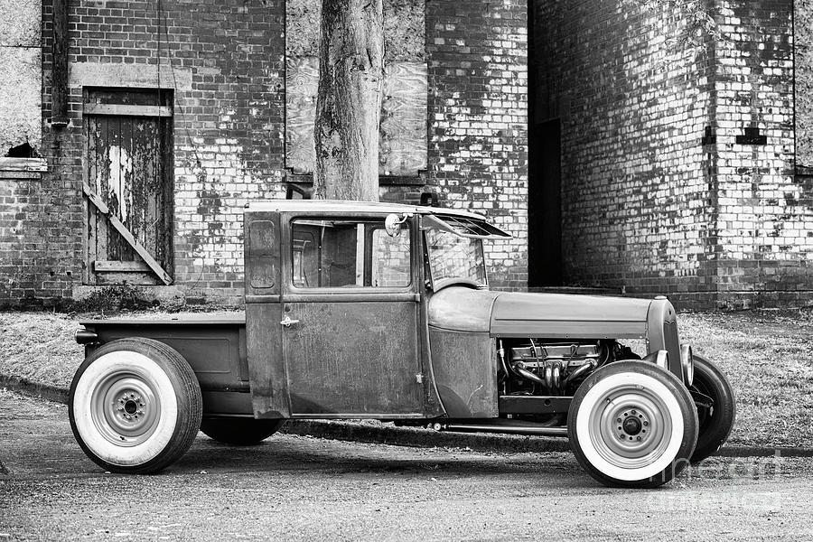 1929 Ford Hot Rod Monochrome Photograph by Tim Gainey