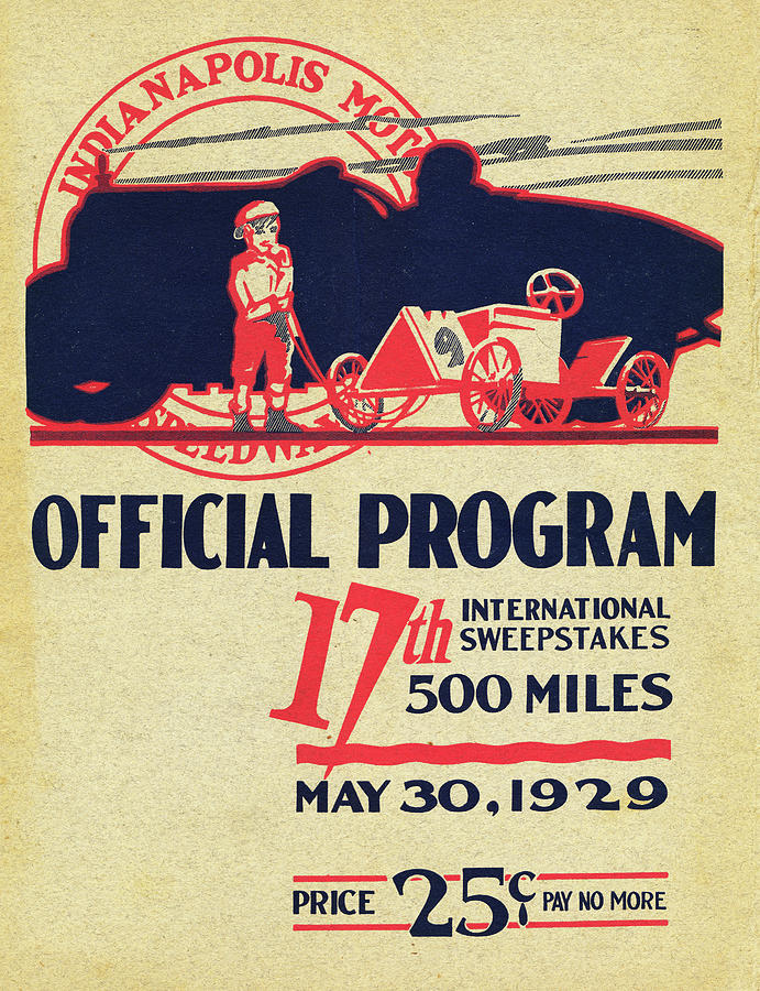 1929 Indy 500 Race Program Photograph by Retrographs