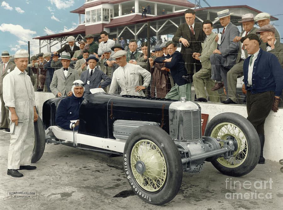 1929 Miller 91 Leon Duray Indy colorized photo Photograph by Retrographs