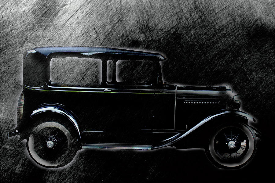 1929 Model A Ford  Digital Art by Cathy Anderson