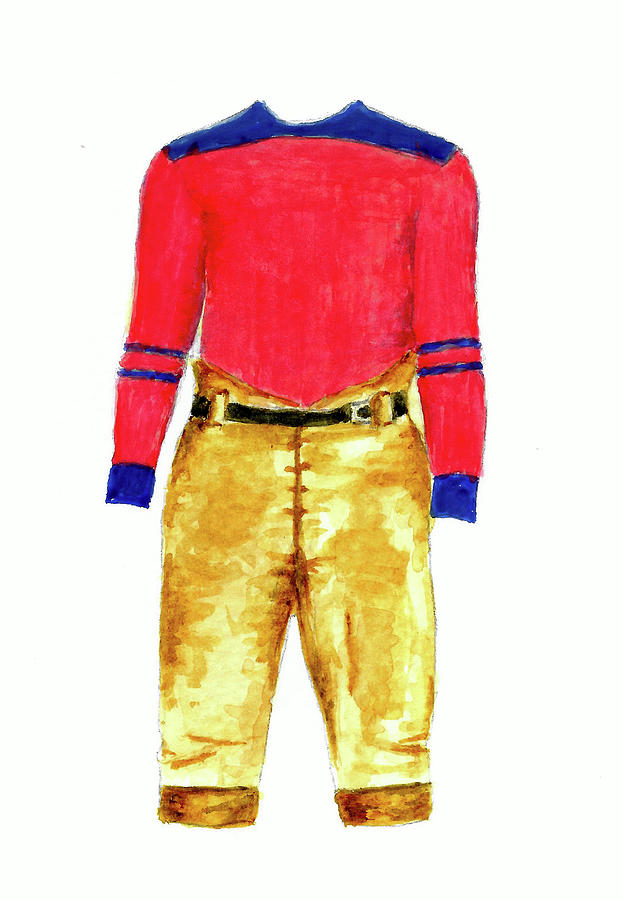 Football Uniform 1930 Era Painting
