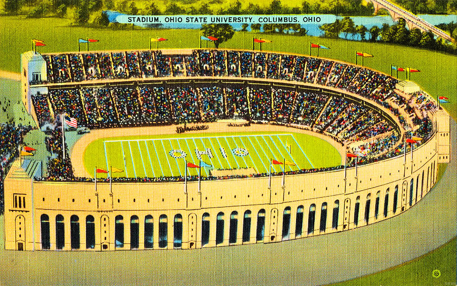 1930 Ohio Stadium Art Mixed Media by Row One Brand