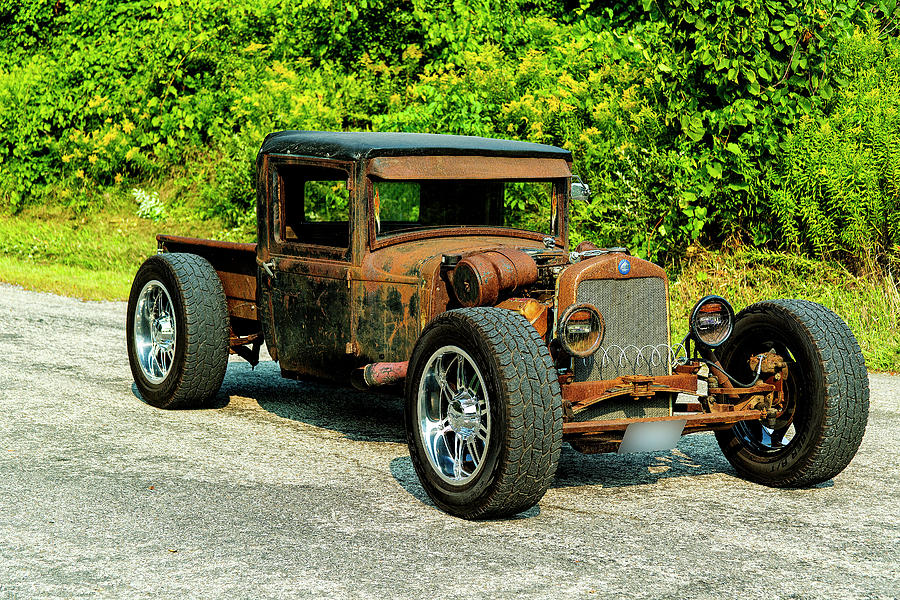 1930 Plymouth Sedan Rat Rod Photograph by Performance Image - Pixels