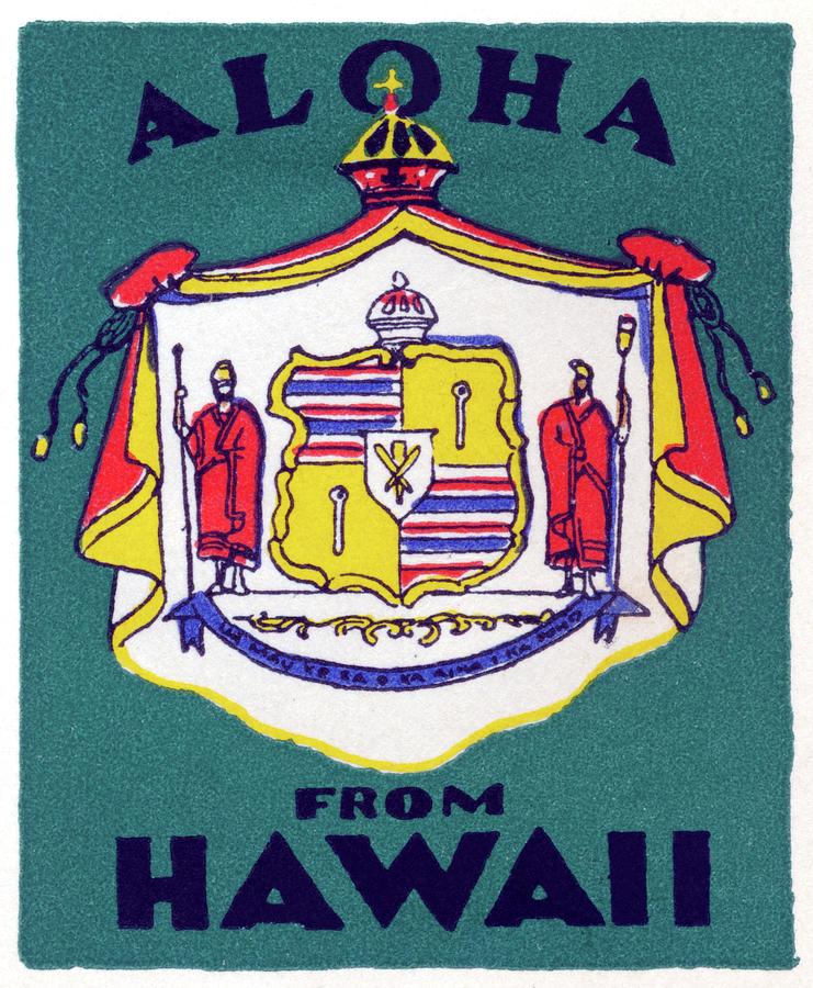 1930 Seal of Hawaii Painting by Historic Image