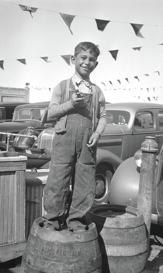 1930s Boy Selling Cars Photograph by Marilyn Hunt