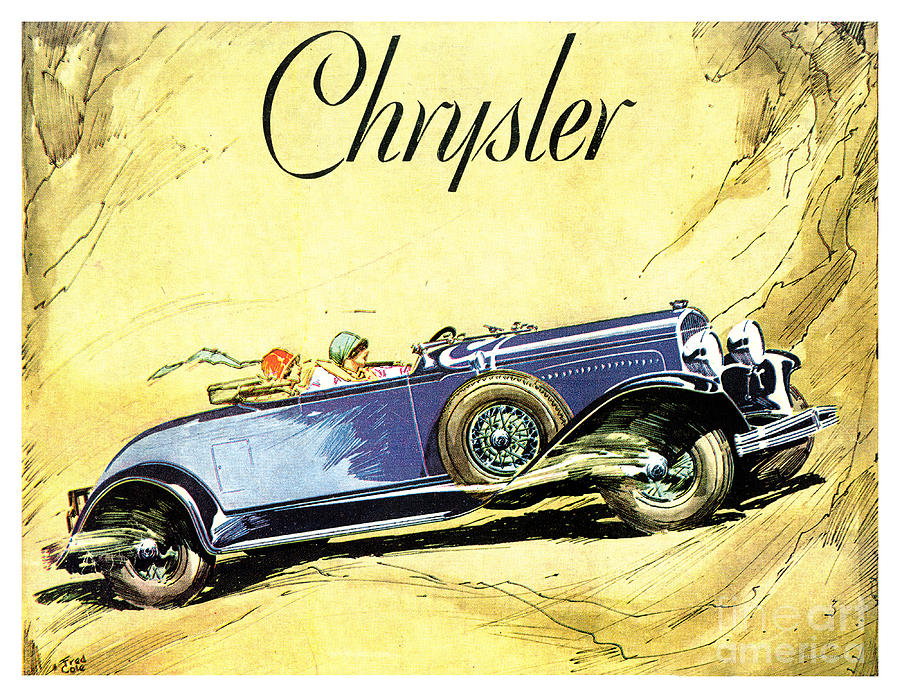1930s Chrysler advertisement Mixed Media by Fred Cole