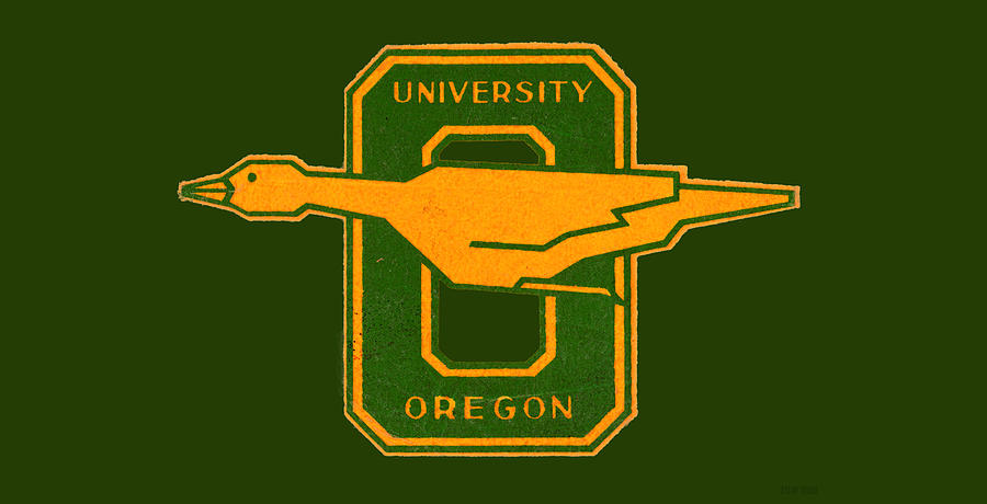 Duck Mixed Media - 1930s Oregon Duck Art by Row One Brand