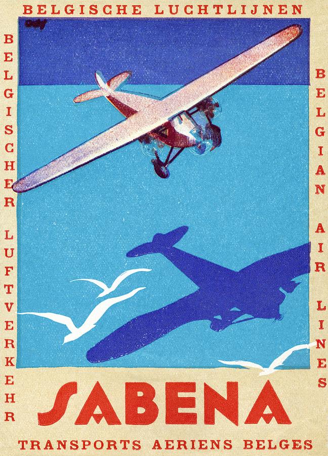 1930's Sabena Airlines Painting By Historic Image - Fine Art America